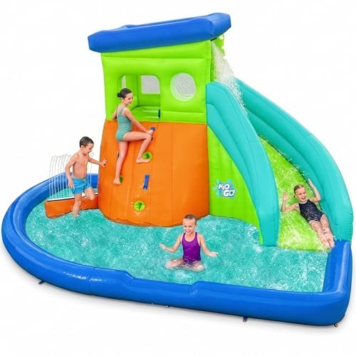 H2OGO! HydroHangout Kids Inflatable Water Park With Heavy-Duty Blower